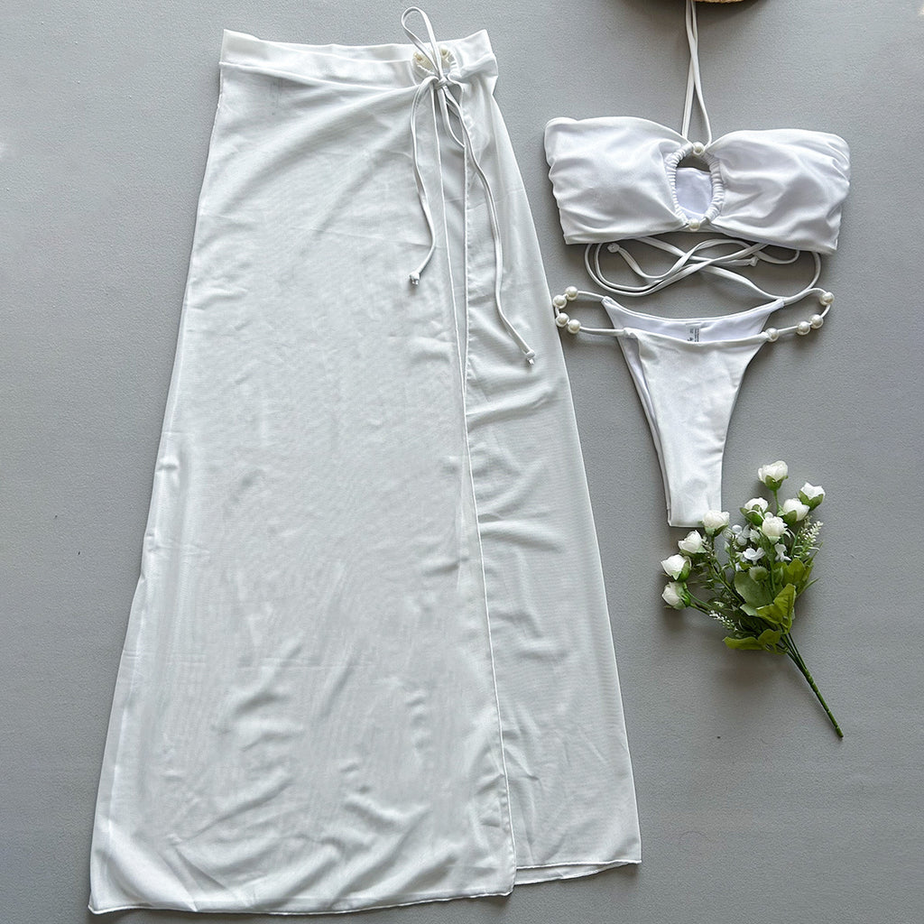 Veloura Set - White Satin